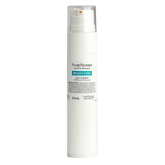 Soapstones Bright Eyes Moisturizing Eye Cream for Dark Circles & Spot Defense - Shea Butter, Avocado Oil, & Sweet Almond Oil Under Eye Cream for Aging Lines, Scars, and Discoloration
