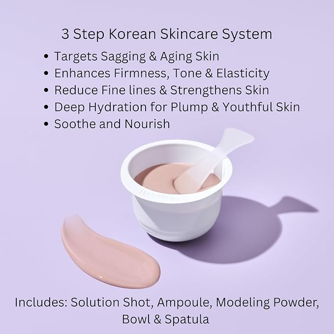 LEADERS 3X Boosting Modeling Mask | 3-Step Korean Skincare with Collagen Set of 1 | Skin Elasticity & Firmness | Improve Sagging Skin | Collagen for Toning & Anti-Aging (Collagen)