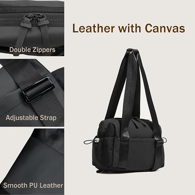 Mini Gym Bag for Women, Small Tote bag with Wet Compartment and Toiletry Bag for Yoga, Pilates, Swimming