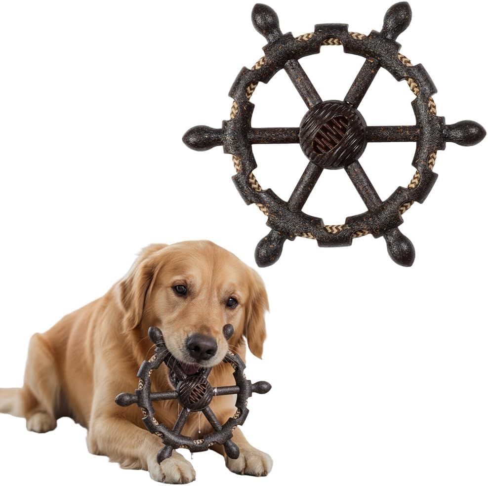 Dog Toys for Aggressive Chewers, Tug of War Dog Toy, Wheel Dog Chew Toys