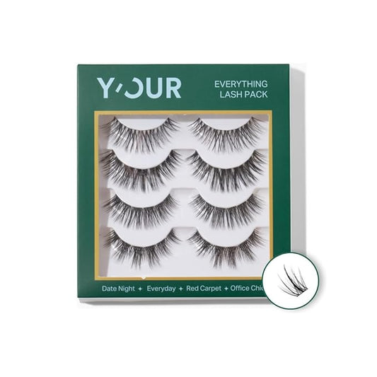 Y’OUR Everything Eye Lashes Clusters | Reusable Lash Cluster Comfortable for 4–7 Day Wear | Lightweight, Easy-to-use, Cruelty-Free | Salon-Quality DIY Lash Extensions at Home for Every Eye
