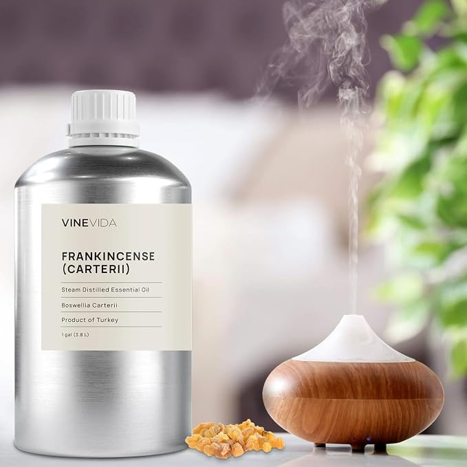 VINEVIDA Frankincense (Carterii) Essential Oil - Gallon Frankincense (Carterii) Oil Undiluted - Bulk Gallon Essential Oil for Soap Making