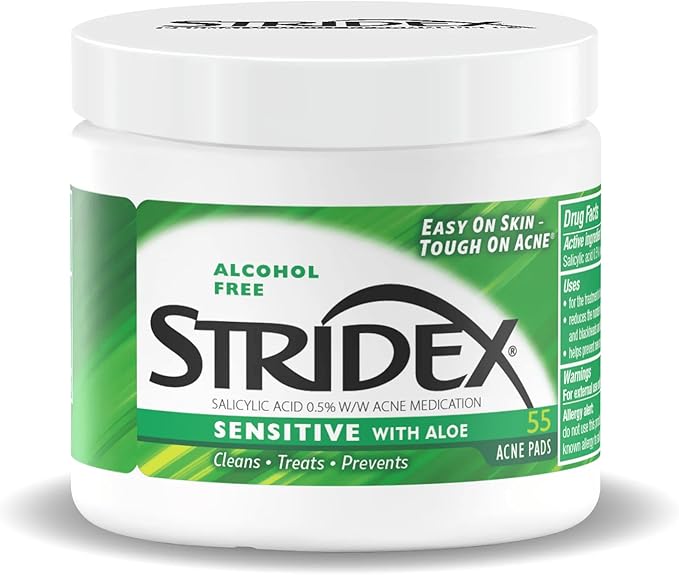 Stridex Sensitive with Aloe, Alcohol Free, 55 Soft Touch Pads