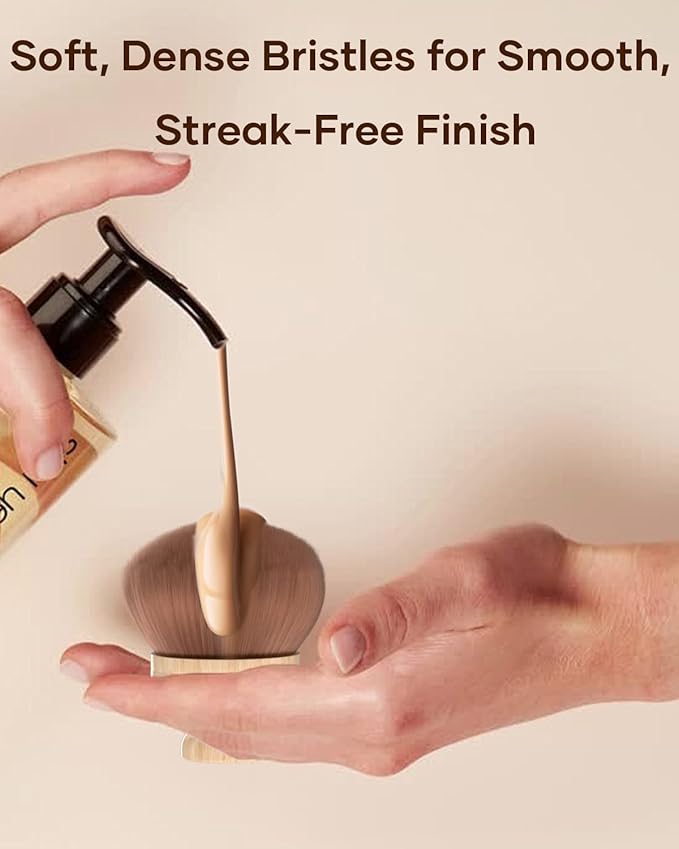 Extra Large Body Makeup Brush For Self Tanner, 3 Inch Width Self Tanning Blend Brush, Soft synthetic hair, Powder, Foundation, Blusher, Bronzer, Face and Body Brush