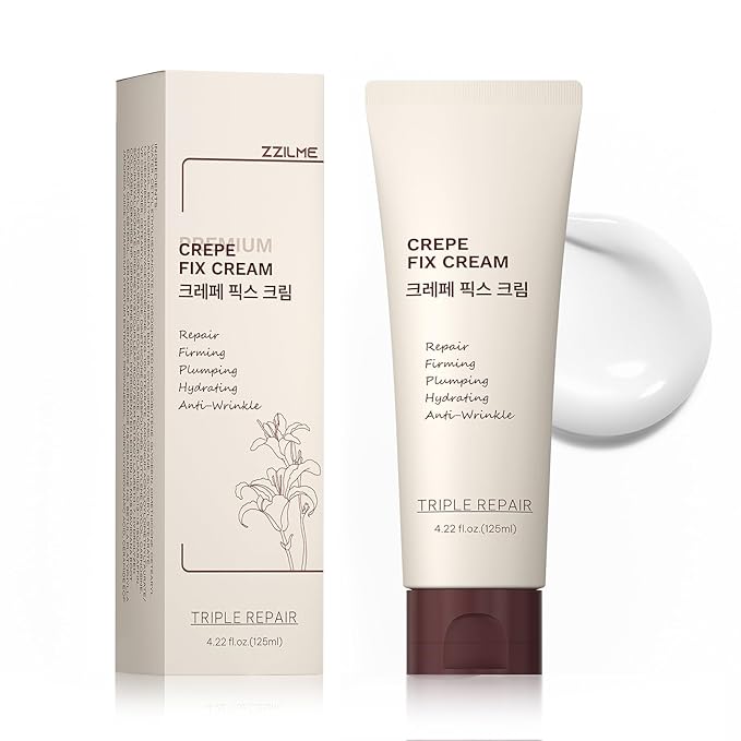 Moisturizing Crepe Fix Cream – Tightens and Firms Face, Neck & Body, Anti Wrinkles for Crepey and Sagging Skin, Women & Men, 4.23 Fl Oz