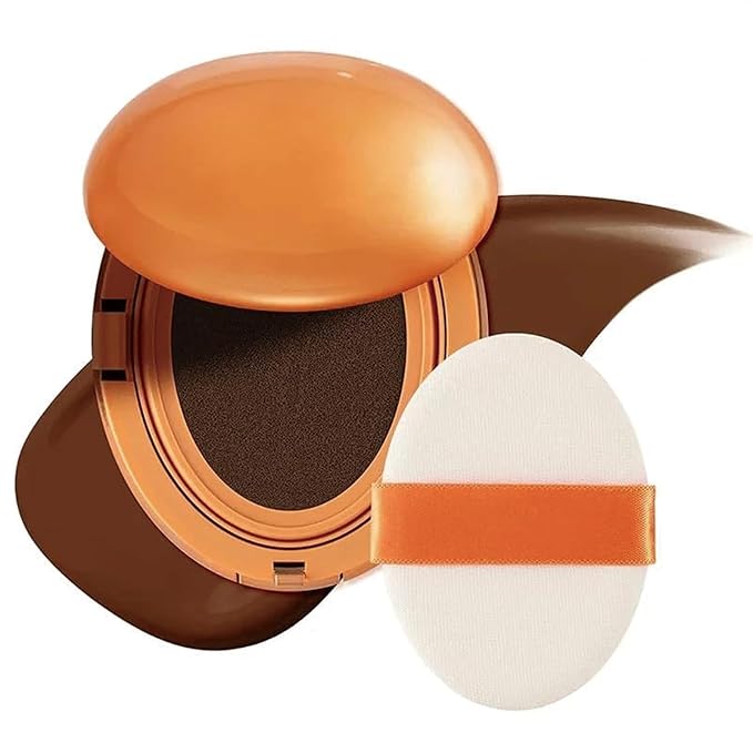 Mask Fit AI Filter Cushion Foundation, Pore-Blurring, Weightless, Full coverage, Breathable Satin Finish Up to 72-Hour, Korean Cushion Foundation for All Skin Types (DEEP)