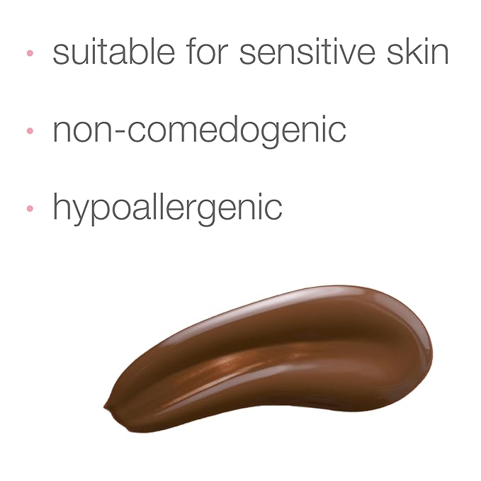 Neutrogena Healthy Skin Sensitive Skin Serum Foundation with Pro-Vitamin B5, Color Correcting & Pore Minimizing Liquid Foundation & Face Serum, Buildable Coverage, Deep 03, 1 oz