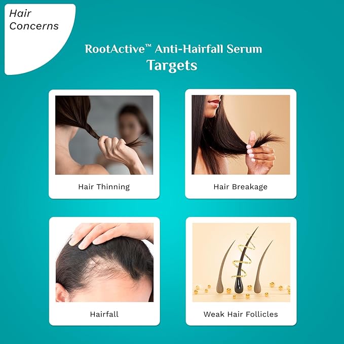 Rosemary Hair Serum for Hair Fall – Pilgrim RootActive Anti-Hairfall Serum with Caffeine, Biotin, Capilia Longa & Saw Palmetto | Reduces Hair Loss | For Men & Women | 1.01 Fl Oz (30ml)