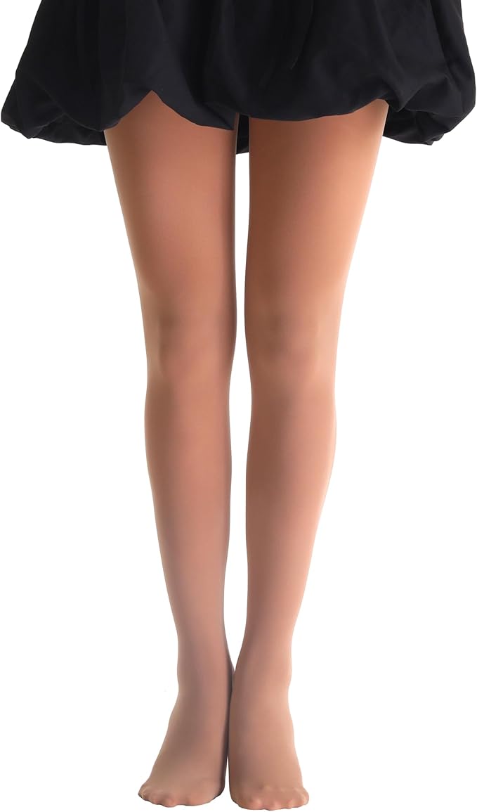 EVERSWE Girls Semi Opaque Footed Tights, Microfiber Tights