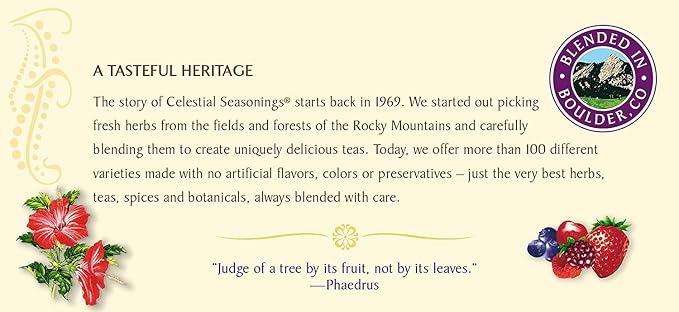 Celestial Seasonings Herbal Tea, Wild Berry Zinger, 20 Count (Pack of 3)