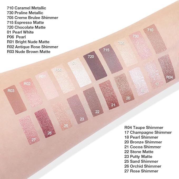 Cream Glitter Orchid Shimmer Metallic Eyeshadow Palette Makeup, Natural Single Mini Instant Holographic Eyeshadow For Women, Sombras Crema Para Ojos, Talc, Paraben & Cruelty Free, 26