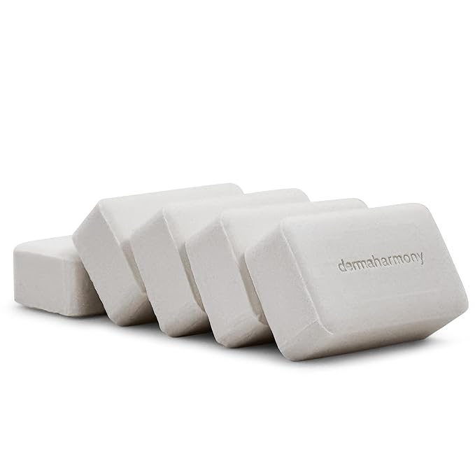 Dermaharmony Set of 5 2% Pyrithione Zinc (ZnP) Bar Soap 4 oz - Crafted for Those with Skin Conditions - Seborrheic Dermatitis, Dandruff, etc.
