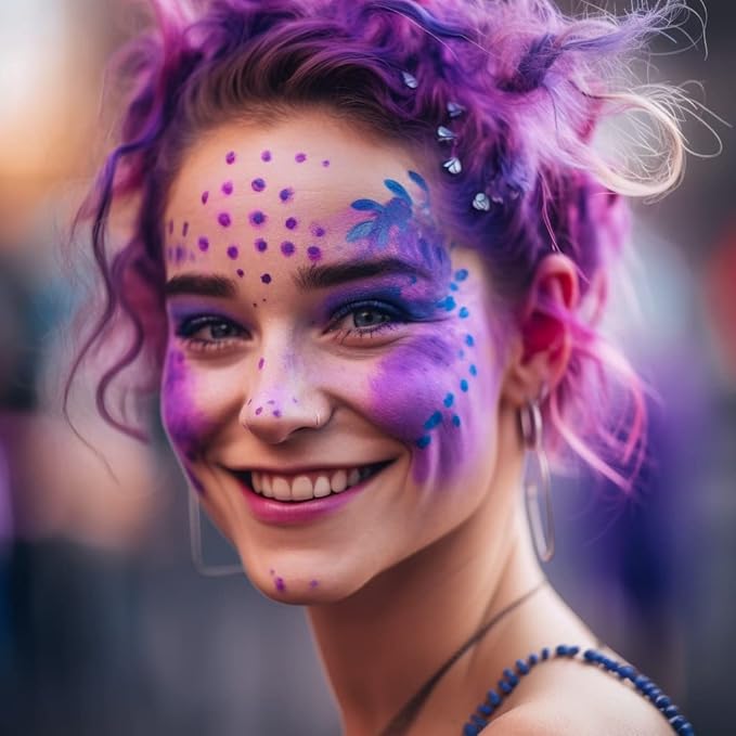 Face and Body Paint Violet (30gm)Non-Toxic High-Quality Paint for Children and Adults Halloween Makeup, Costumes, Festivals