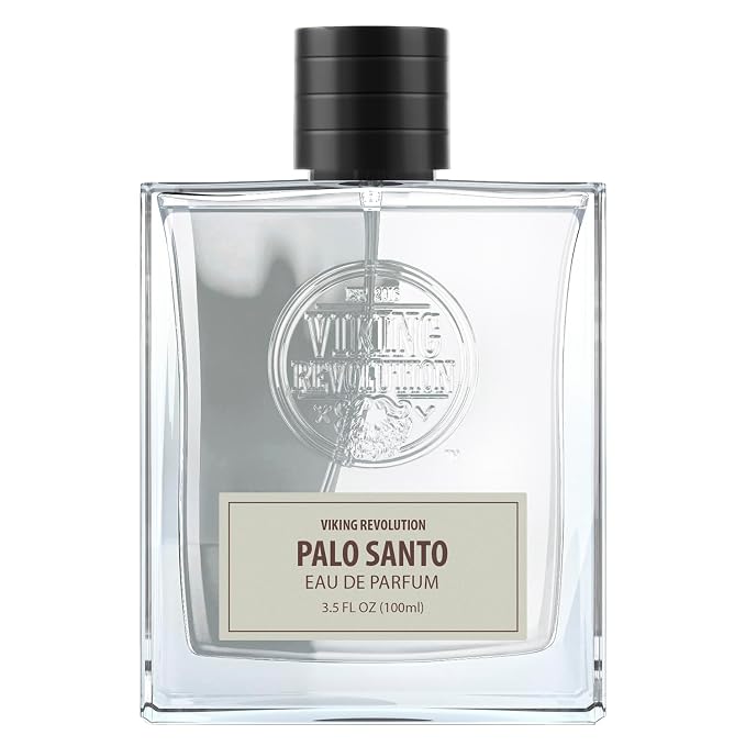 Viking Revolution Palo Santo Cologne for Men - Eau de Parfum - With notes of Palo Santo, Wild Pine, Bergamot, Incense, White Sage, Cedarwood, and Raw Resin - Gifts for Men 3.4 Fl Oz