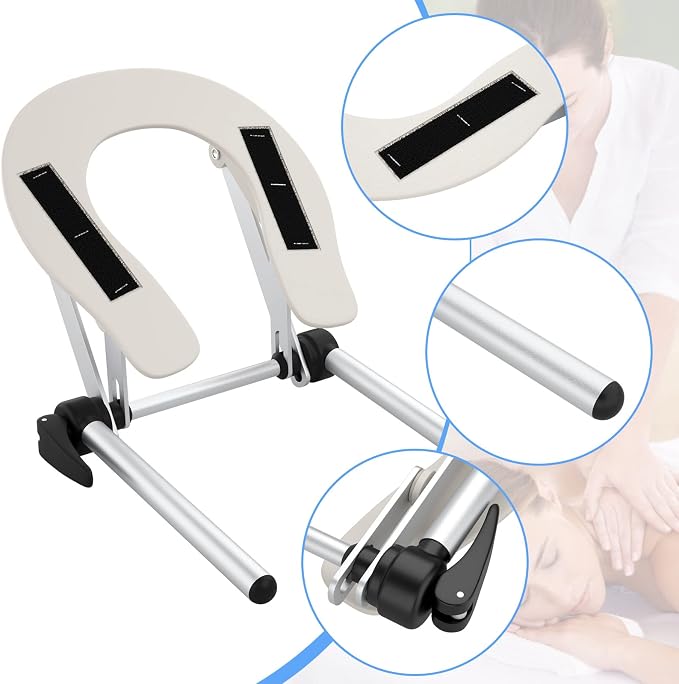 Noverlife Aluminum Universal Face Cradle for Massage Table, Lightweight Standard Massage Headrest Cradle, Professional Face Space Holder Face Cradle Replacement for Massage Bed Spa Beauty Therapy