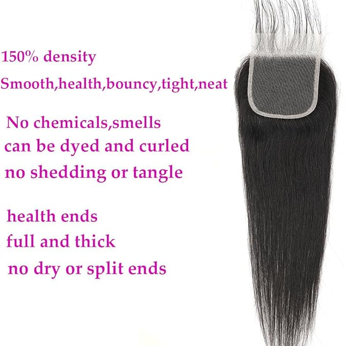 4x4 Skinlike HD Lace Closure 4x4 Straight Human Hair Lace Closure Brazilian 4x4 Closure 12inch Virgin Straight Closure 100% Real Human Hair Free Part Closure Pre Plucked Natural Hairline