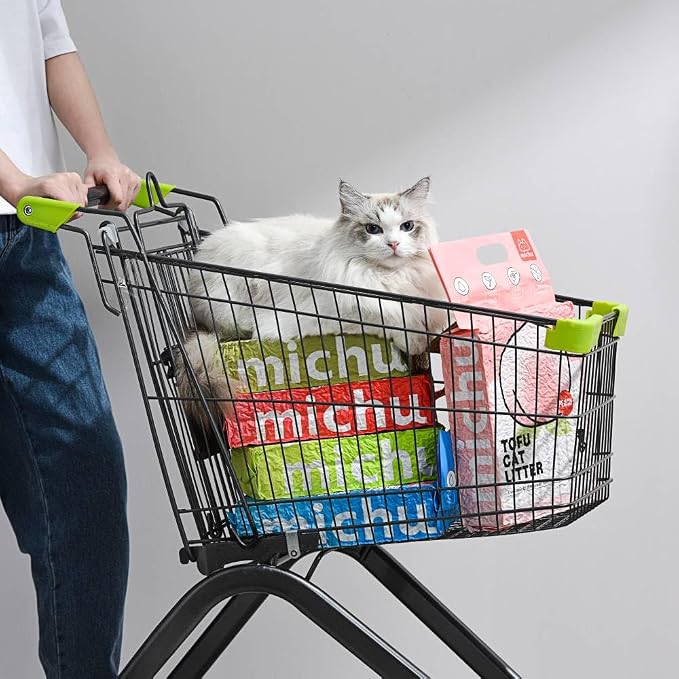 Michu Tofu Cat Litter Natural Clumping Tofu Cat Litter, Fast Clumping and Easily Scoop-able 5.5lb/88oz 5 Scents - Ocean Fresh, 12 Pack