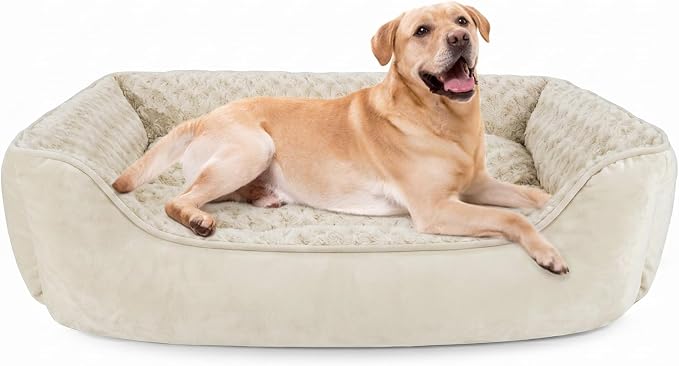 JOEJOY Rectangle Dog Bed for Large Medium Small Dogs - Washable Orthopedic Sofa Bed, Soft Breathable Puppy & Pet Cuddler, Durable Calming Dog Bed with Anti-Slip Bottom, Multiple Sizes