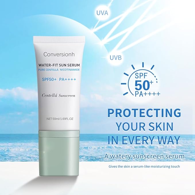 Centella Sunscreen,Lightweight Hydrating SPF50 Centella Sunscreen for All Skin Type and UV Defense. (1Pcs)