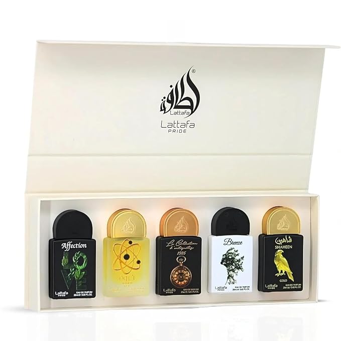 Lattafa Pride Gift Sets – Long Lasting Arabian Perfumes for Women Collection No.1 (5 x 20ml) – Eau de Parfum Spray – Elegant Ladies Perfume with Luxurious Scents – Premium Gift Box for Every Occasion