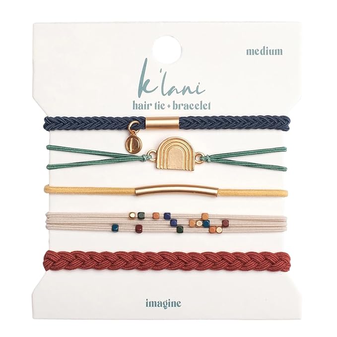K'lani Hair Tie Bracelets for Women - Elastic Hair Bands That Double as Stylish Jewelry - Discover - Large