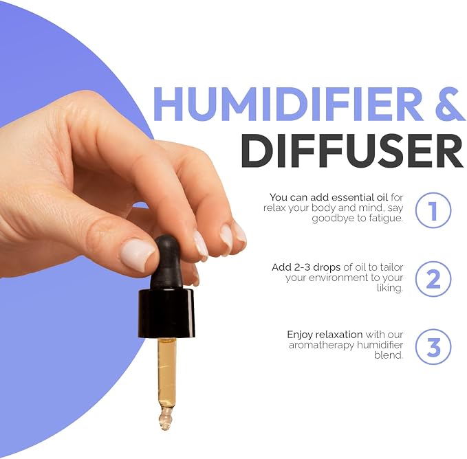 UFO Raindrop Humidifier Oil Diffuser - White - House Scent Essential Oil Desk Humidifier for Aromatherapy - Mushroom Desk Lamp Diffuser With Orange Aroma Oil Included