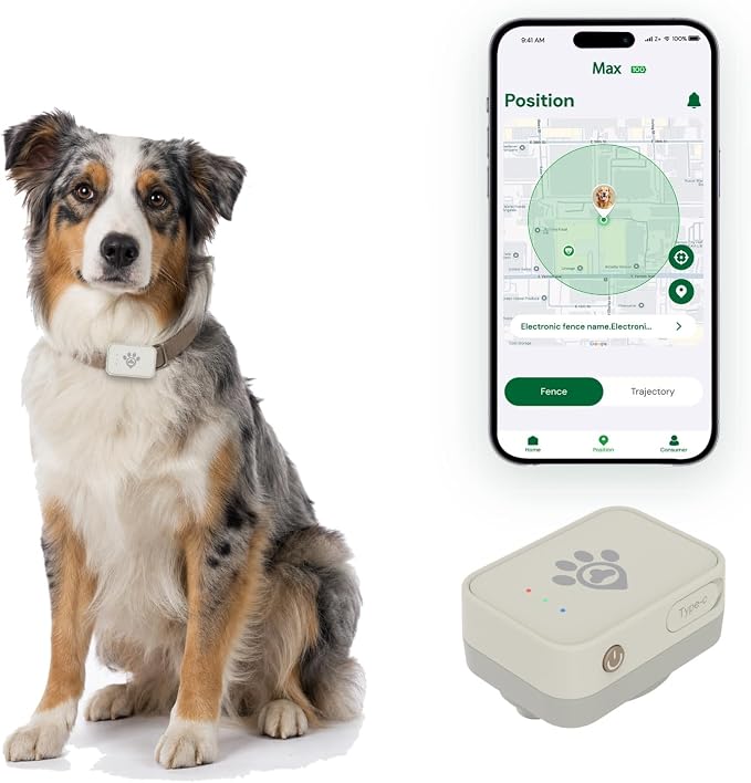OxiLeash GPS Dog Collar & Health Tracker - Real-Time 4G Location Tracking, Virtual Fence System, Escape Alerts, Heart Rate & SpO2 Monitor, IP67 Waterproof Pet Tracker for Small & Large Dogs