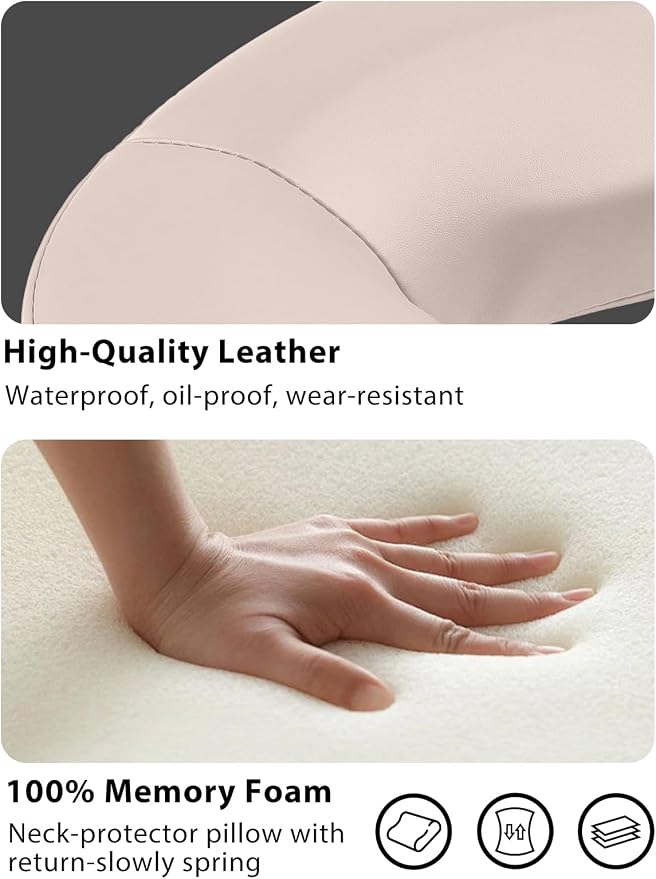 TOROKOM Adjustable Headrest Face Pillow Cradle & Face Cushion Support Bracket, Headrest Face Cushion Face Pillow, Salon Home Mattress Massage Kit (Cream)