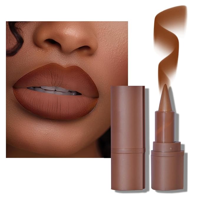 2-in-1 Gradient Lip Liner and Lipstick Lip Combo Set - Achieve Flawless Contour and Gradual Ombre Effect with Easy-to-Use Crayon Form and Cone Tip (04# Toffee, 1 Count (Pack of 1))