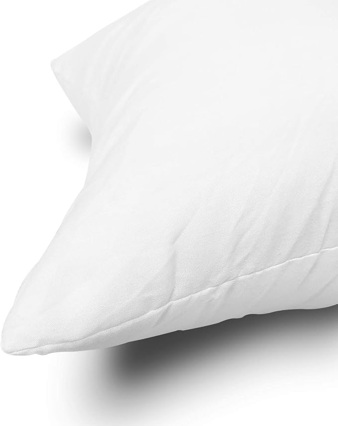EDOW Throw Pillow Insert, Lightweight Soft Polyester Down Alternative Decorative Pillow, Sham Stuffer, Machine Washable. (White, 28x28)