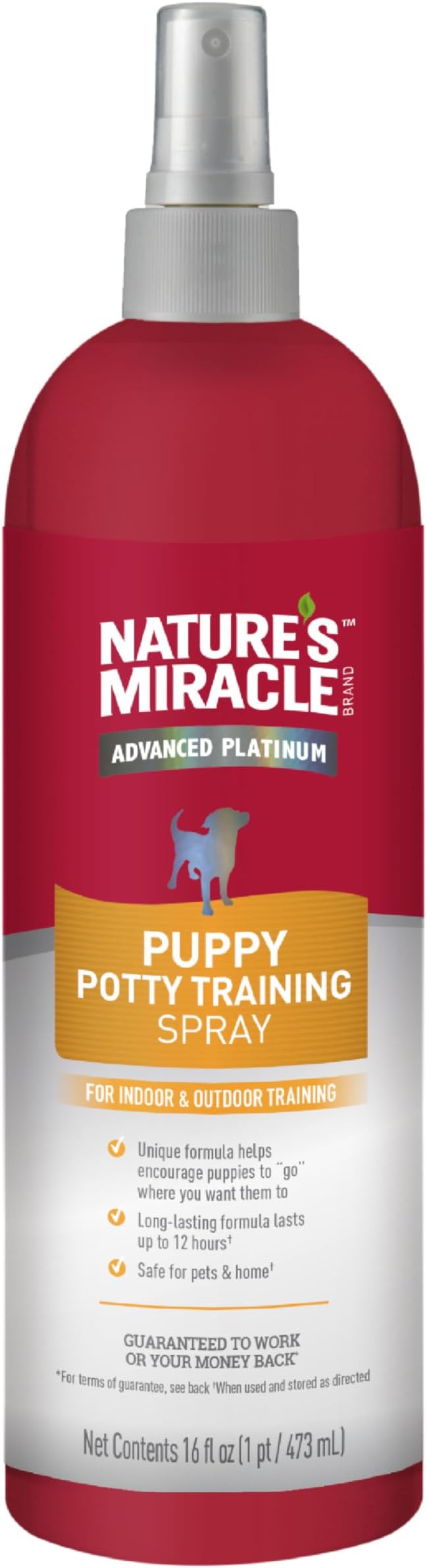Nature's Miracle Advanced Platinum Puppy Potty Training Spray, 16 oz | Helps Encourage Puppies To Go Where You Want, Lasts Up To 12 Hours, For Indoor & Outdoor Training