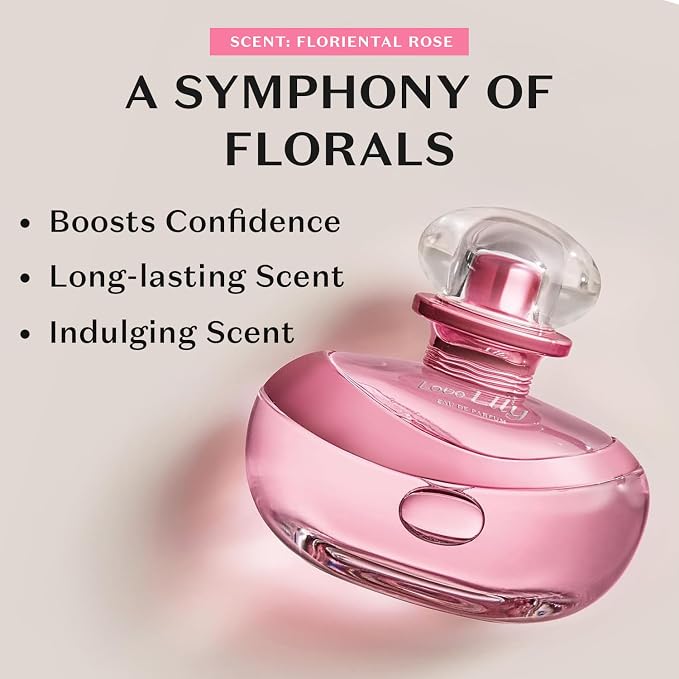 O Boticário Love Lily Eau de Parfum - Long Lasting Perfume for Women - 2.5 oz / 75 ml, Premium Brazilian Floral Fragrance with Grand Rose & Lily Notes, Romantic Signature Scent, Women's Perfume Gift