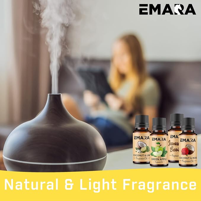 EMARA All Natural Fruity Coconut & Lime Essential Oil for Diffusers, Skin Care, Aromatherapy Fragrance Oil, Organic Therapeutic Grade 15 mL (1/2 fl oz)
