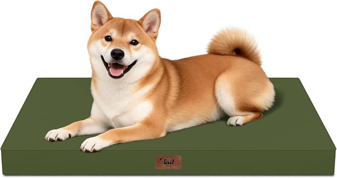 Outdoor Waterproof Orthopedic Dog Bed for Medium Size Dogs | Egg Crate Foam for Joint Support, Fits 36x23 Crates, TPU Waterproof Layer, Machine Washable 1680D Oxford Cover, Up to 50 lbs