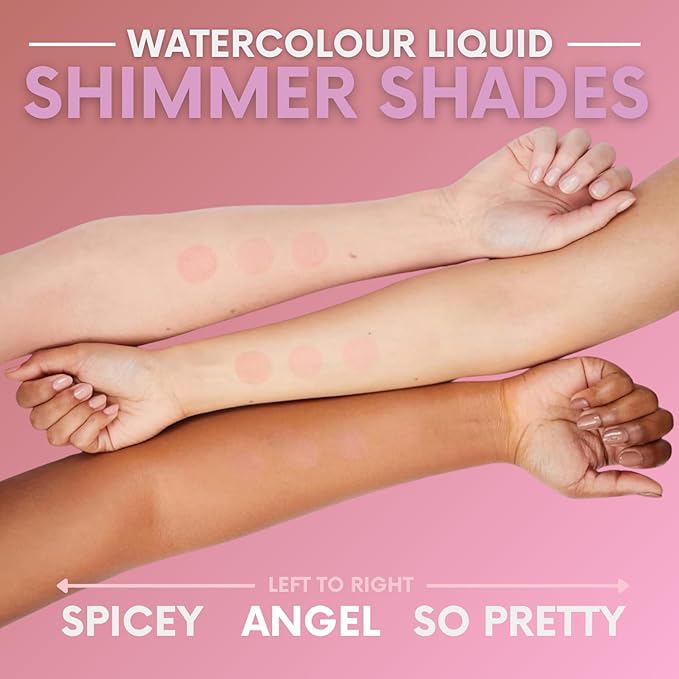 Daniel Sandler WATERCOLOUR BLUSH LIQUID SO PRETTY. Buildable & Blendable Long-Lasting Waterproof Liquid Blush for Cheeks & Lips for All Skin Types including Mature, Dry, Combination & Oily.