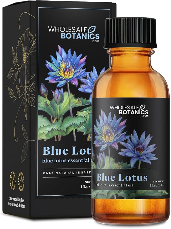 Blue Lotus Essential Oil by Wholesale Botanics | Premium Grade Essential Oil | for Aromatherapy, Soaps, Lotions, & Candles | Vegan & Cruelty Free (1 Fl Oz)