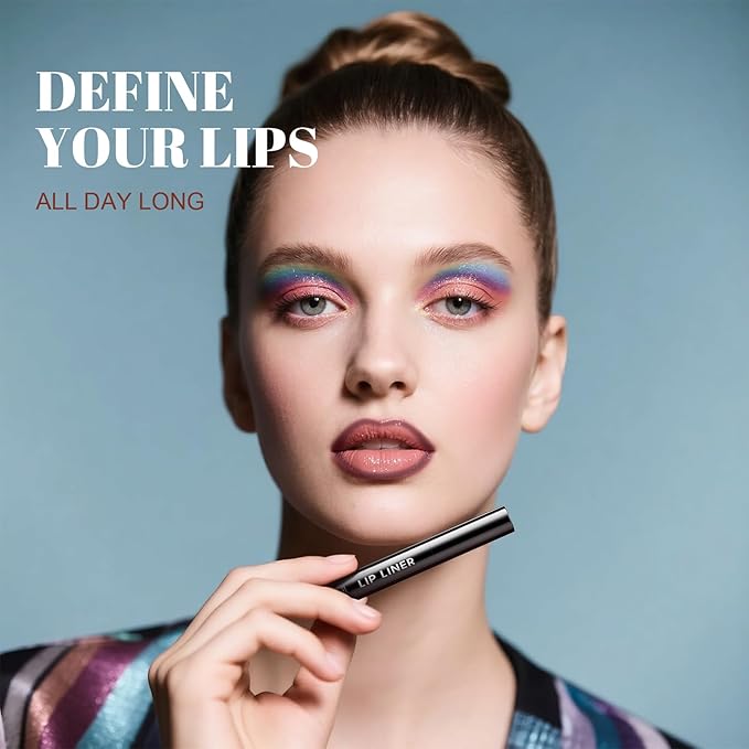 Lip Stain - Long Wear Tattoo Lip Liner, Waterproof & Transfer-proof Peel Off Lip Stain with Matte Finish, Lip Tint For All Skin Types, Great Gifts for Women (Nude)