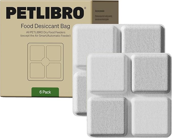 PETLIBRO Pet Food Desiccant Bag, 12 Packs Desiccant Bags for Cat Dog Feeder | Prevents moisture damage, Compatible with PETLIBRO Automatic Cat Feeder PLAF005, PLAF006, PLAF103, PLAF203, PLAF301