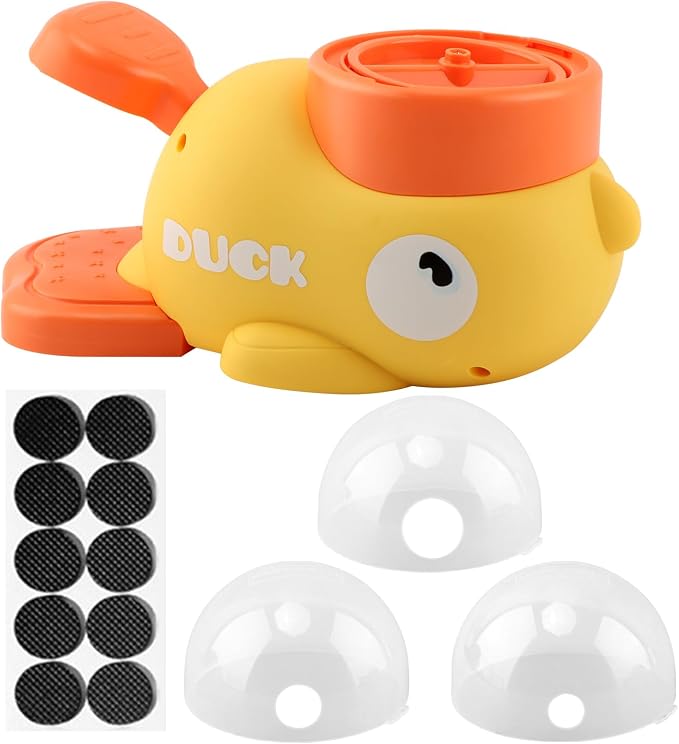 Duck-Shaped Slow Feeder Treat Dispenser Puzzle Toy with 10 Non-Slip Pads