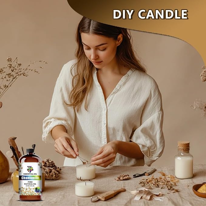 Chamomile Essential Oil,for Aroma,Diffuser,DIY-8 fl oz (240 ml) | Chamomile oil for relaxation, bath, yoga, candles, soap, humidifier, home, gift