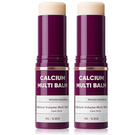 Cemenrete Calcium Multi Balm, Calcium Volume Multi Balm, Korean Anti-Aging Formula for Face, Eyes & Neck - Hydrating, Firming Skin Treatment with Collagen & Vitamin D (2 pcs)