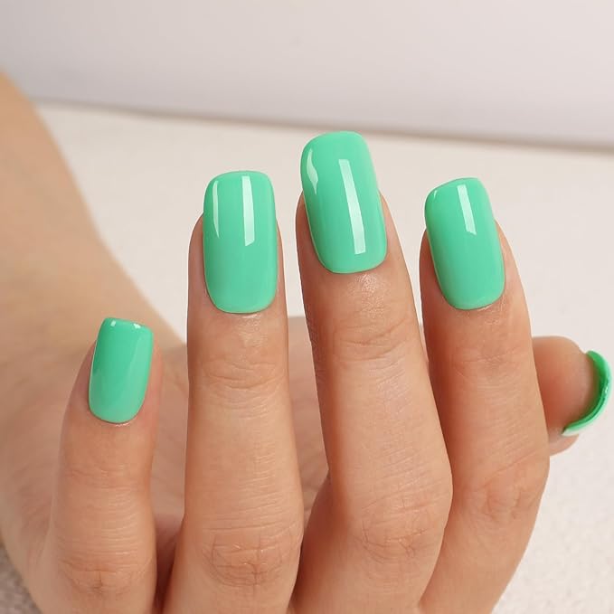 Neon Gel Nail Polish,15ml UV/LED Soak Off Turquoise Green Gel Polish for DIY Nail Art at Home or Manicure Salon,Spring Summer Color - GP0088