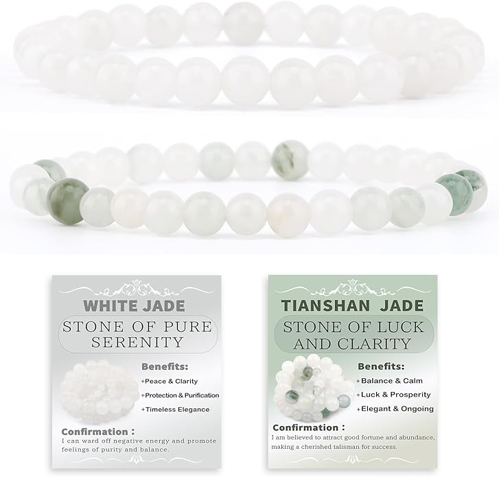 NCB 2.3-Piece 4mm Natural Crystal Gemstone Stretch Bracelets – Handmade Reiki Energy Healing Jewelry for Meditation,Yoga, Unisex