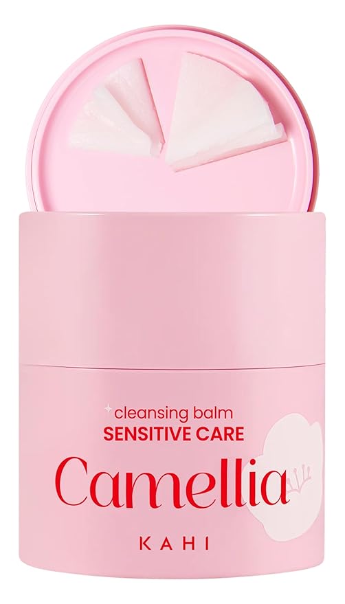 KAHI Cleansing Balm Sensitive Care Camellia - Gentle Makeup Remover Balm with Camellia Seed Oil & Vitamin E - Korean Skincare with Only 10 Ingredients 1.69 oz