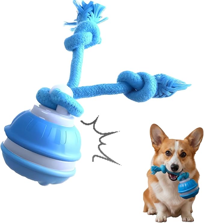 Zealburst Interactive Pet Toy, 360° Auto Rolling Moving Toy for Dogs and Cats, Alleviate Boredom (Blue)