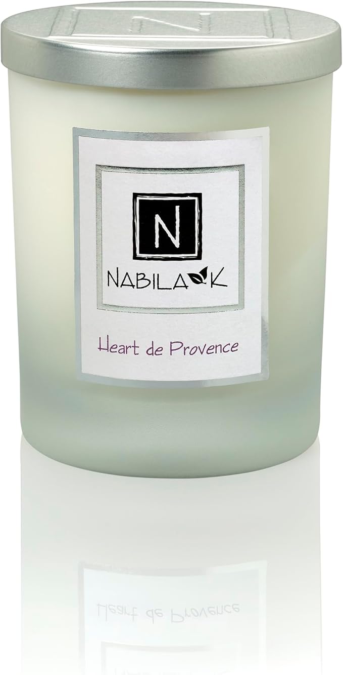 Nabila K – Heart de Provence - Soy-Based Candle – French Lavender - Hand-Poured - Cotton Wick - Aromatherapy Candle w/Essential Oils - Made in USA - 14 oz