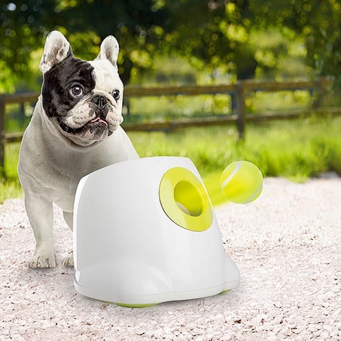 AFP Automatic Ball Launcher Dog Ball Thrower Machine Interactive Hyper Fetching Toy for Large Dogs, 3 Tennis Balls Included, Max Version