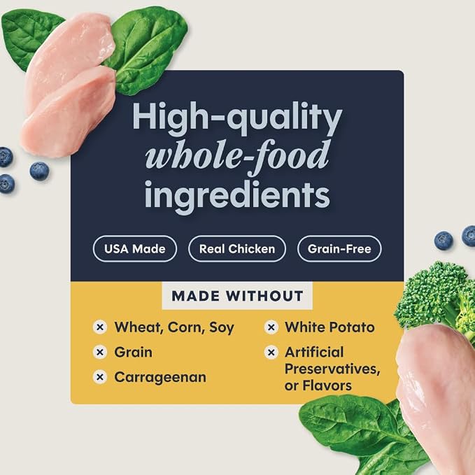 Instinct Flaked Entrees, Wet Canned Cat Food, Chicken, 3 oz. (24 Count) | Tender flaked cuts in savory gravy, high protein, real chicken, whole-food ingredients, grain-free, hydration support