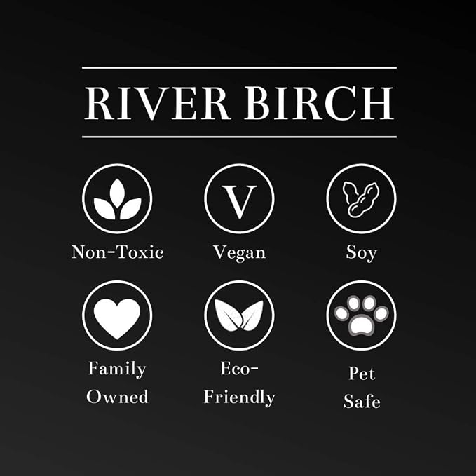 River Birch Candles Cotton Scented Candle | Premium, All-Natural, Non-Toxic, Soy Candles | 8 oz. Black Matte Tin Travel Candle | Cozy Relaxing Gifts for Home