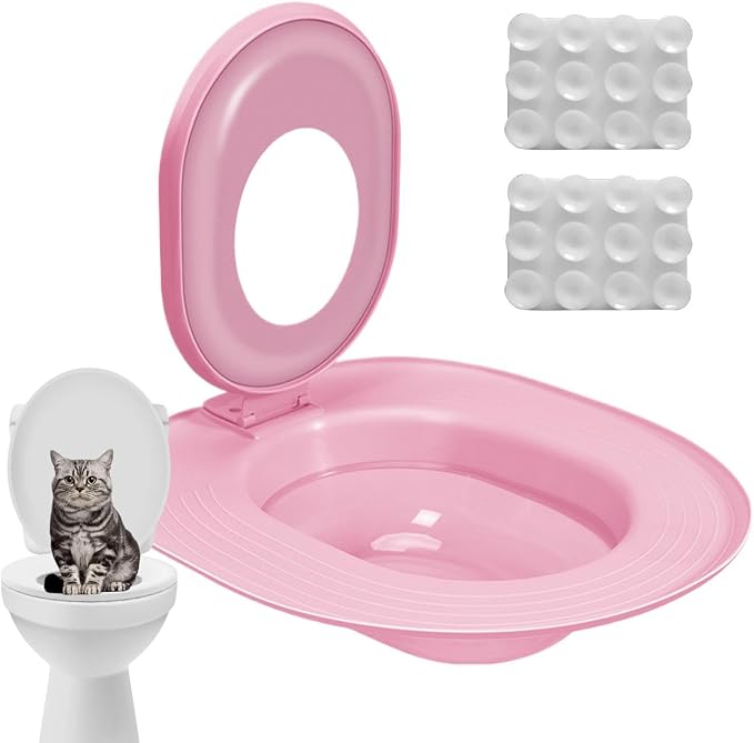 Cat Toilet Training Kit Train Litter Box Urinal Seat Potty Hygiene Care | Cat Toilet Training Seat Adjustable Reusable Training Seat Step By Step No Litter Box Feline Bathroom for Home